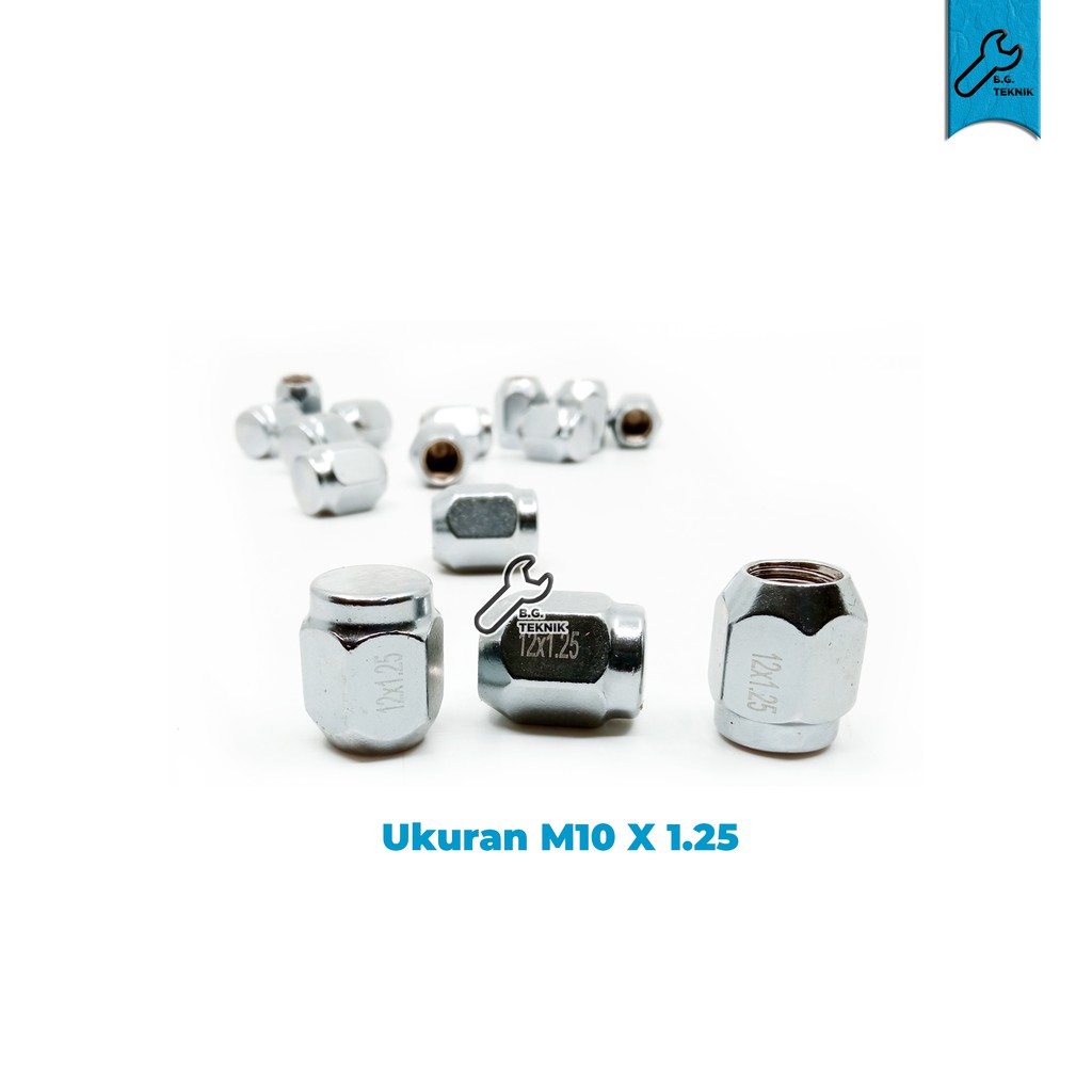 Mur roda APV Fujita lug nut M12x1.25 isi 16 Pcs (Kunci 19)