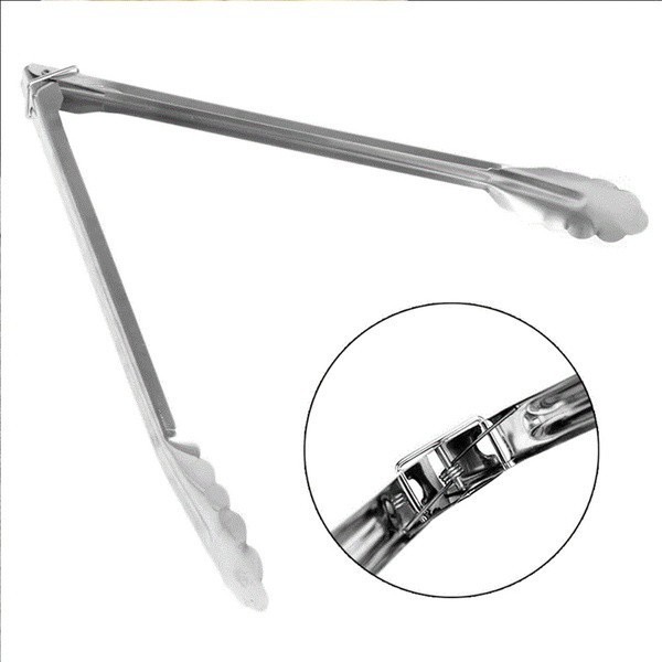 ( BISA COD ) PROMO PENJEPIT MAKANAN GORENGAN KUE SERBAGUNA BAHAN 9IN STAINLESS STEEL / CAPITAN KUE STAINLESS / CAPITAN MAKANAN MURAH / CAPITAN JEPITAN TIRISAN GORENGAN / CAPITAN ROTI / CAPITAN GORENGAN / Food Gripper Tongs Stainless Import