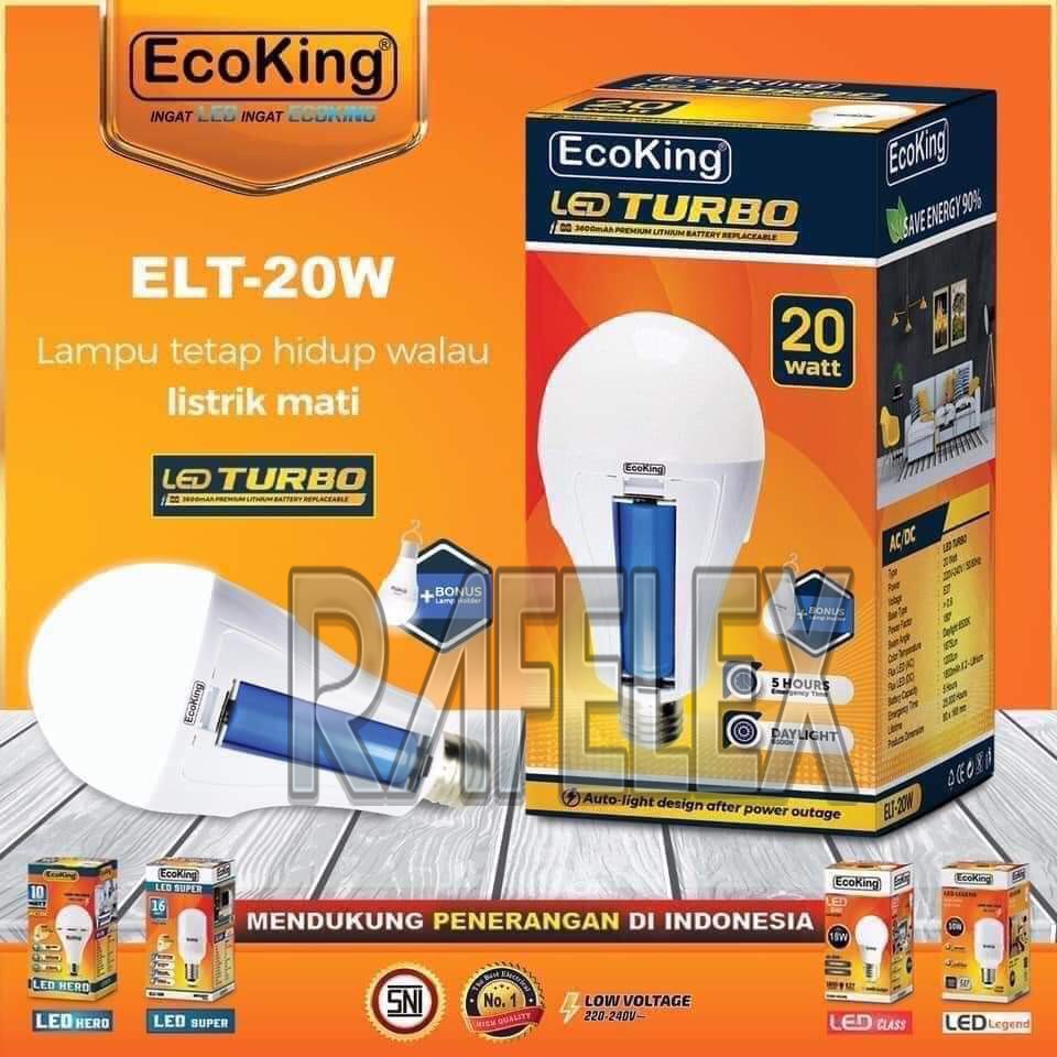 LARISMANISDULU Bohlam Led Lampu Emergency Lampu Magic 20W Sentuh ECOKING LED TURBO