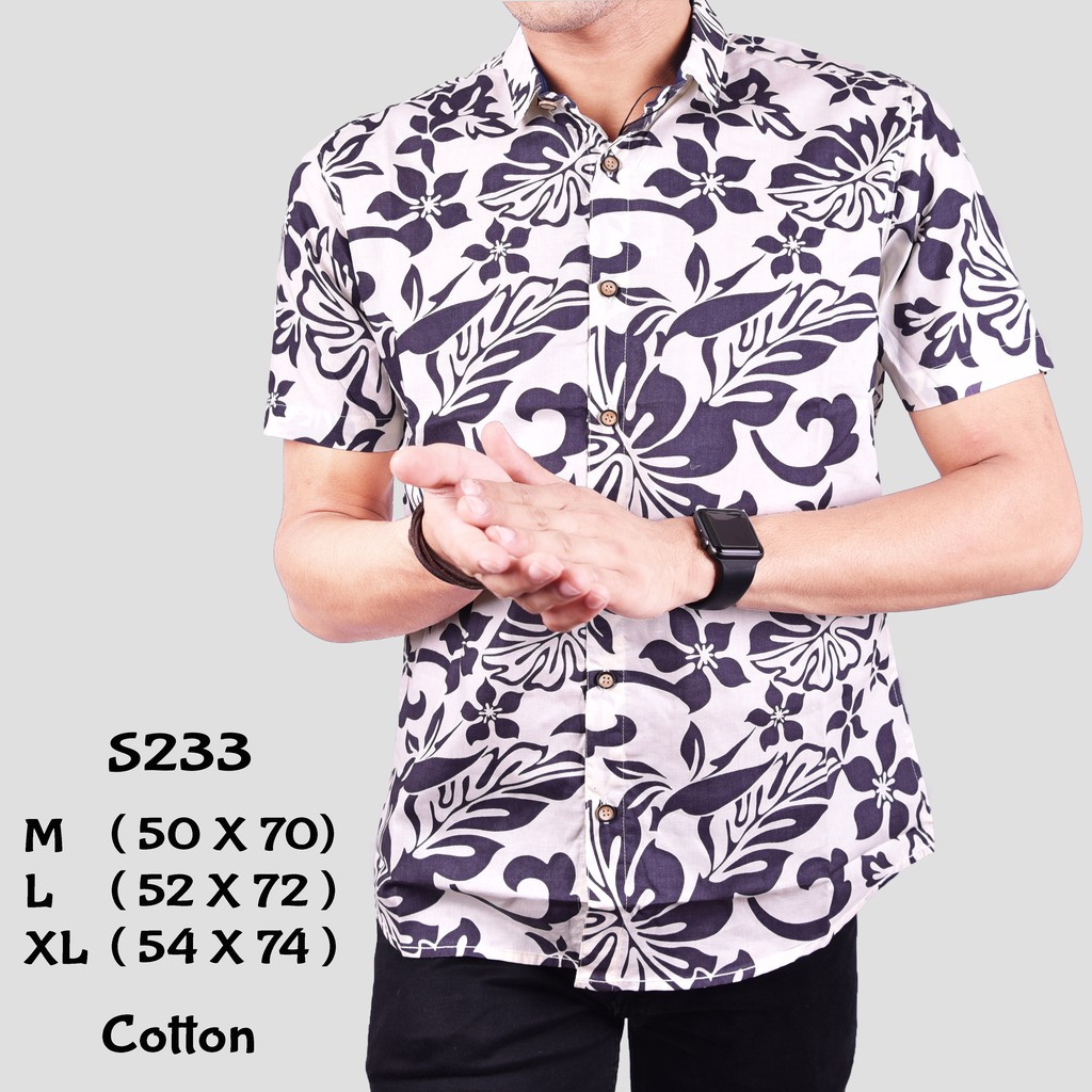 Kemeja Batik Pria Lengan Panjang Motif Parang Bunga Shopee Indonesia