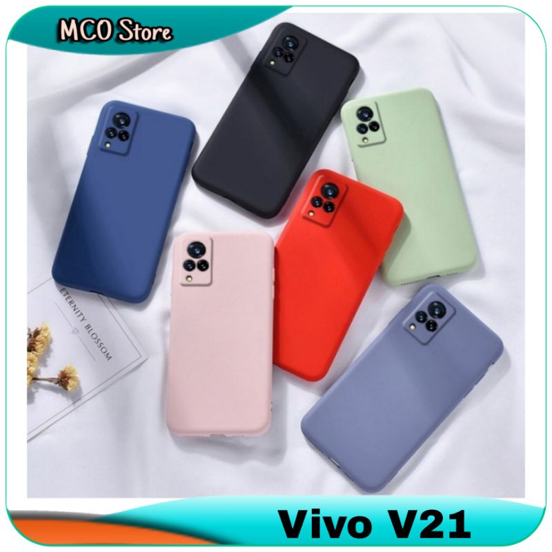 Casing Vivo V21 4G V21 5G Smooth Soft Case Rainbow Silikon Cover