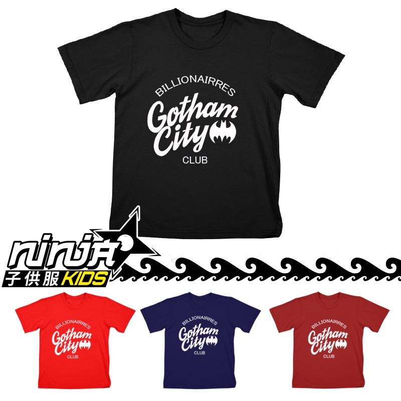 Kaos Anak Laki Laki Batman Gotham City Billionaires Umur 3 - 12 Tahun Ninja Kids
