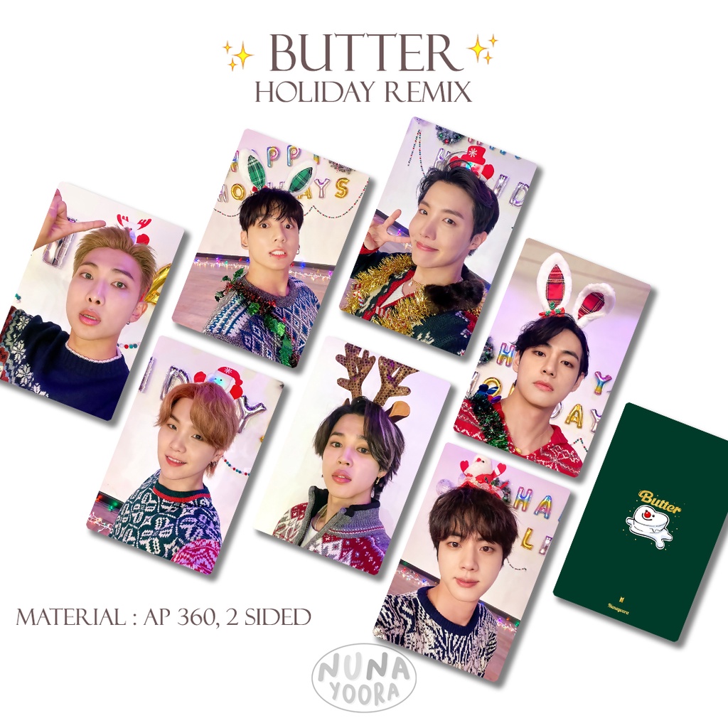 BTS BUTTER HOLIDAY REMIX PHOTOCARD