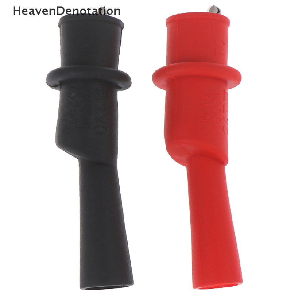 [HeavenDenotation] 2pcs Insulated MultiMeter Test Lead Meter Alligator Clip Crocodile Clamp Probe