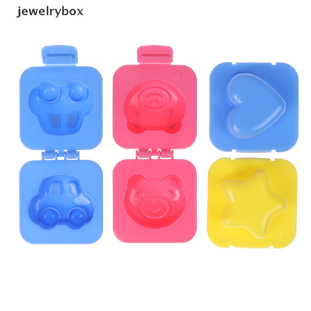 (jewelrybox) 2pcs Cetakan Telur Rebus / Bento Bentuk Kartun 3D