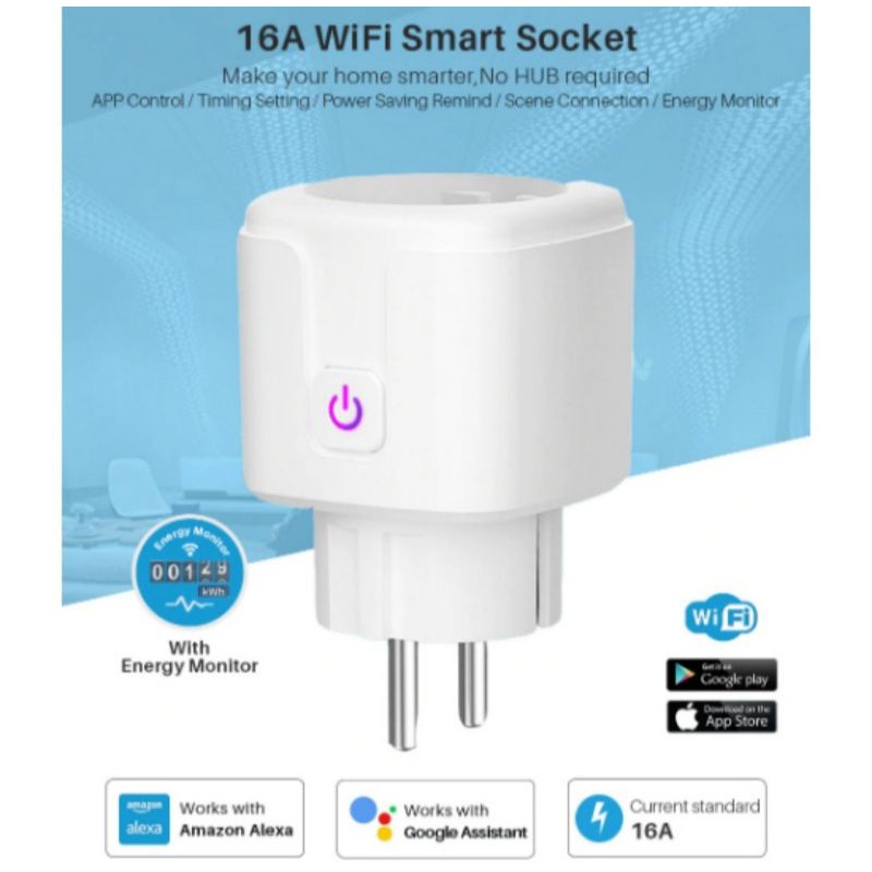 [NEW] Wifi Smart Plug 16A Steker Pintar