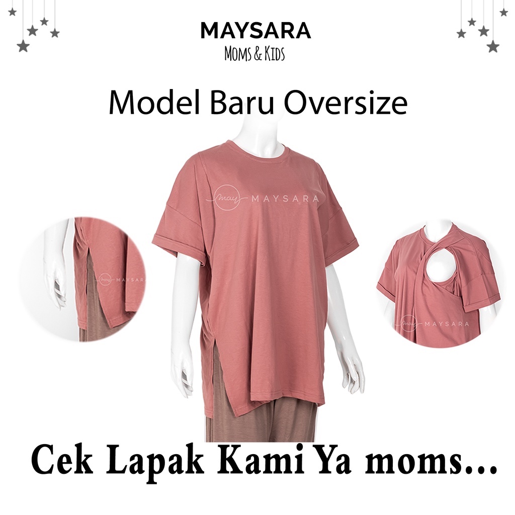 Baju menyusui bukaan samping atasan maysara