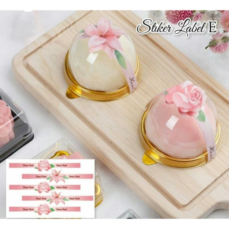 

(1lembar5pcs) sticker bunga sakura case mooncake/stiker pink flower