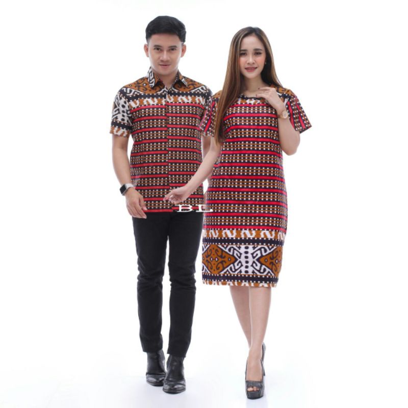 DRESS ETNIK TERBARU-Maura Couple - Sania Ruffle Batik tenun Couple Ori Ndoro Jowi DNT Garansi Termurah Shopee BAJU IMLEK-5