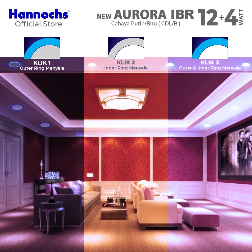 Hannochs New Aurora 12 Watt IBR CDL - Cahaya Putih
