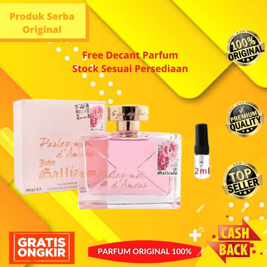 Parfum Parfume Perfume Perawatan Asli Original Wanita Perempuan Cewek John Galliano Parlez Moi D'Amo