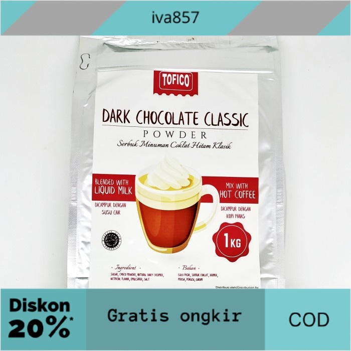 

PROMO Tofico Powder Dark Chocolate Classic 1000 g GRATIS ONGKIR