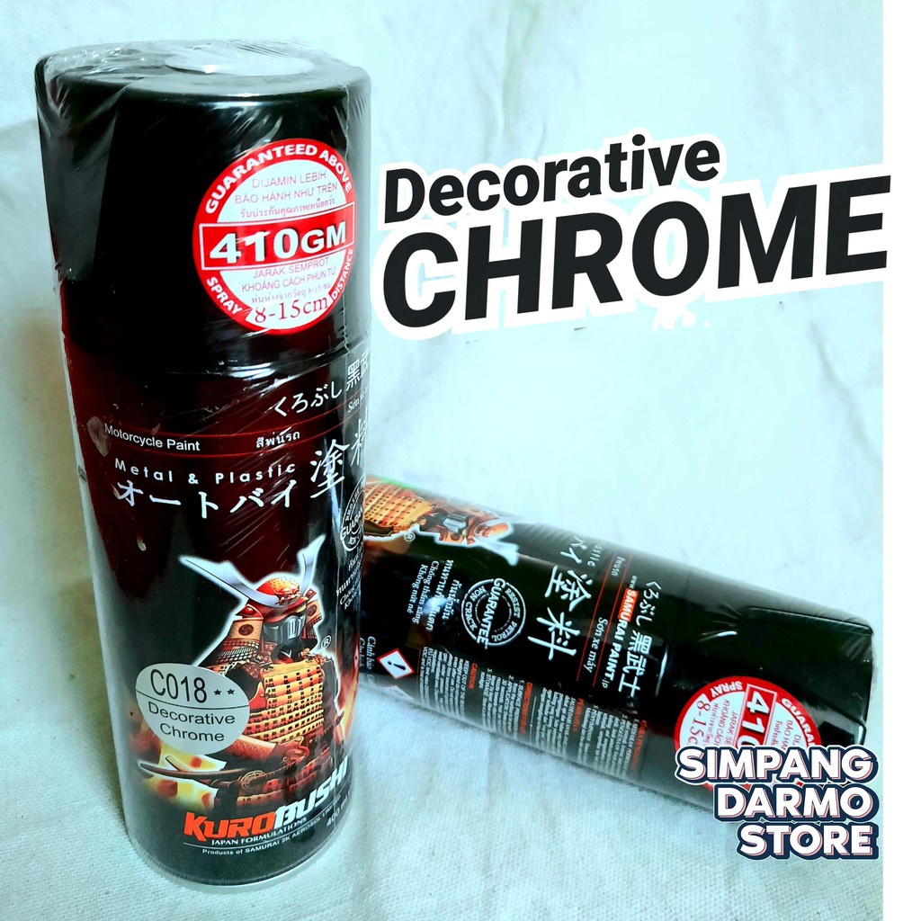 Pilox Pylox Samurai Decorative Chrome C018 Crom Crome Krom Dekoratif Silver Silfer Cat Mobil Motor