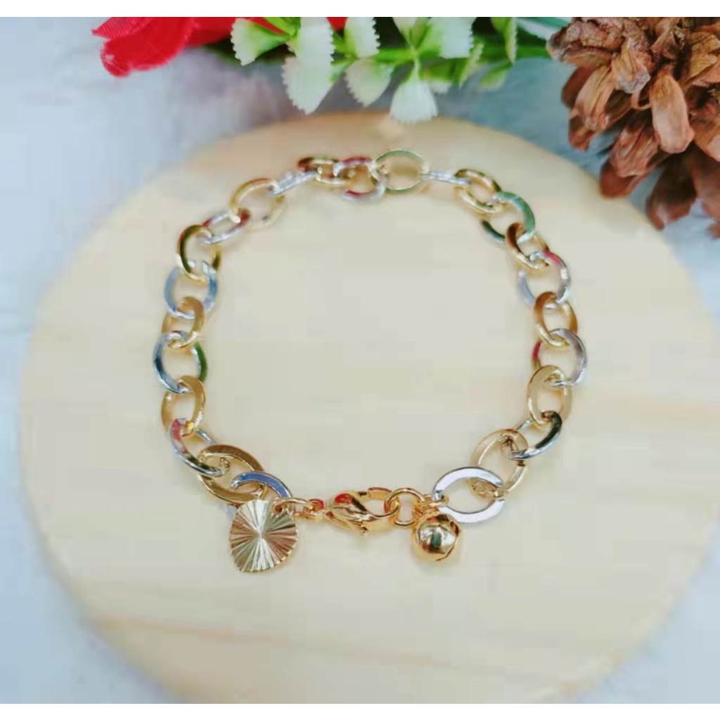 Gelang Xuping Rantai Polos Lapis Emas Perhiasan Fashion L60