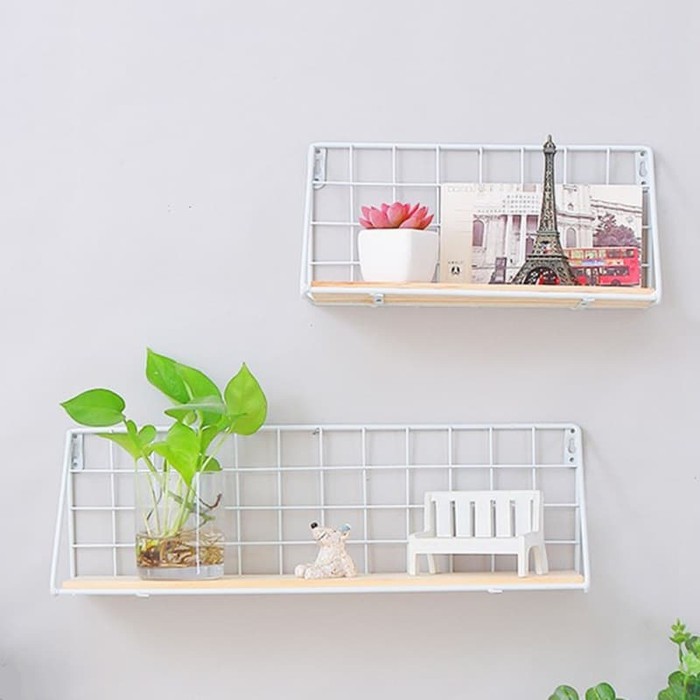 GUNINCO RADIT Rak Dinding Besi Serbaguna HITAM