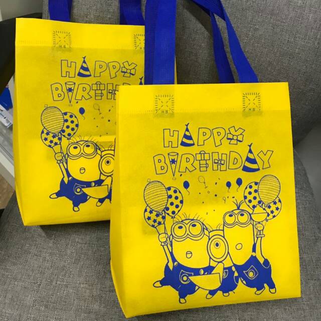 GOODIE BAG ULANG TAHUN GAMBAR MINION TAS ULANG TAHUN, ULTAH, HAMPERS, SOUVENIR