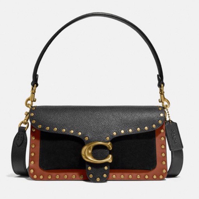 Coach Tabby Shoulder Bag 26 With Rivets brass black multi