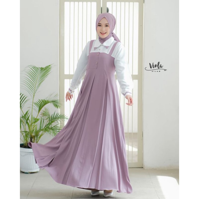 BAYAR DITEMPAT/GAMIS ALISHA DRESS ORI BY VIOLA HIJAB