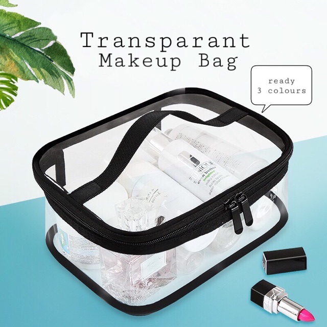 Transparent Make Up bag /Transparan Pouch bening kosmetik/ tas travel makeup