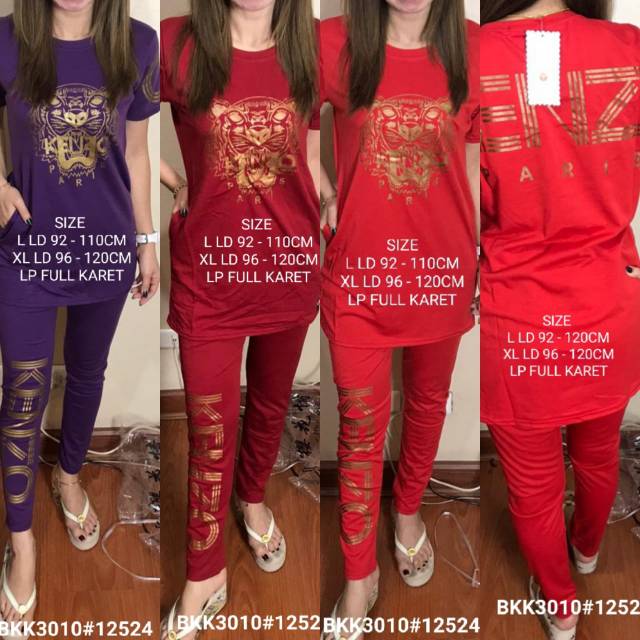 Set top celana panjang fashion murah import bkk bangkok baju stelan wanita bahan kaos style korea