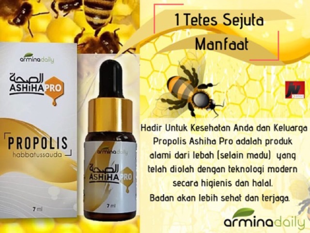 Ashiha Pro Propolis Madu Habatussauda Ori Alami Indonesia