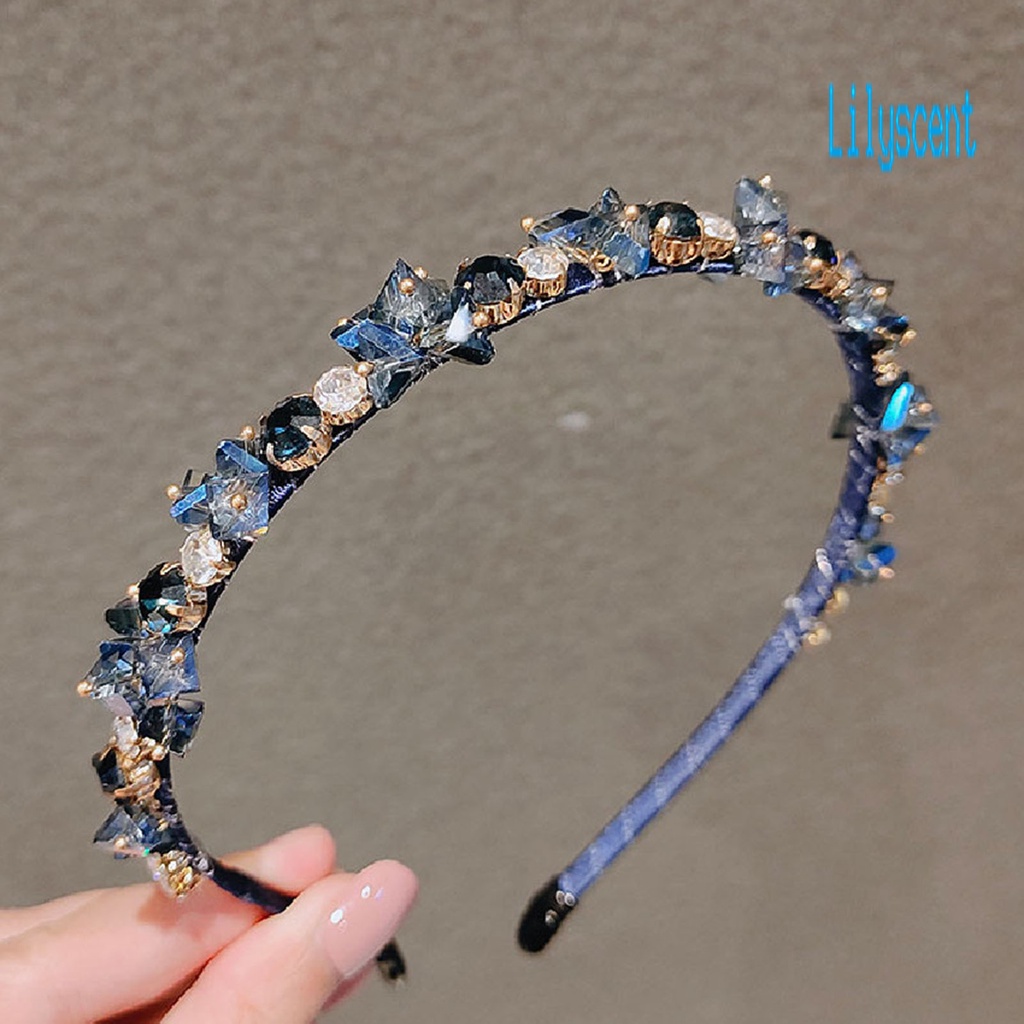 Lily Bando Kristal Imitasi Berkilau Anti Slip Reusable Untuk Wanita