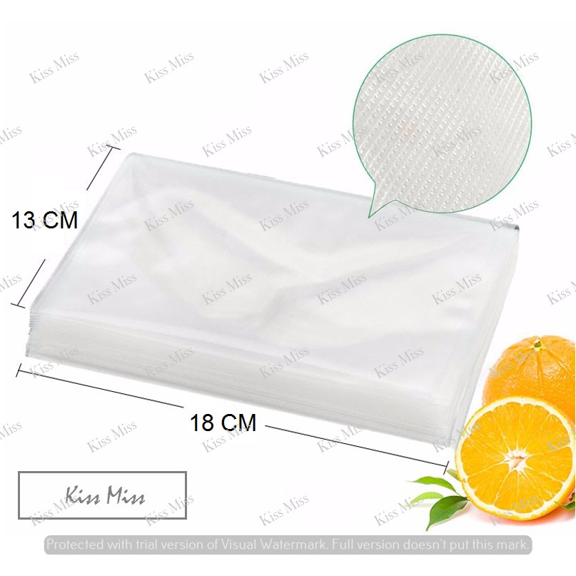 Plastik Vacuum Bag Embossed / 13x18cm / Vakum Sealer / Vacum / Plastik makanan / vakum / emboss