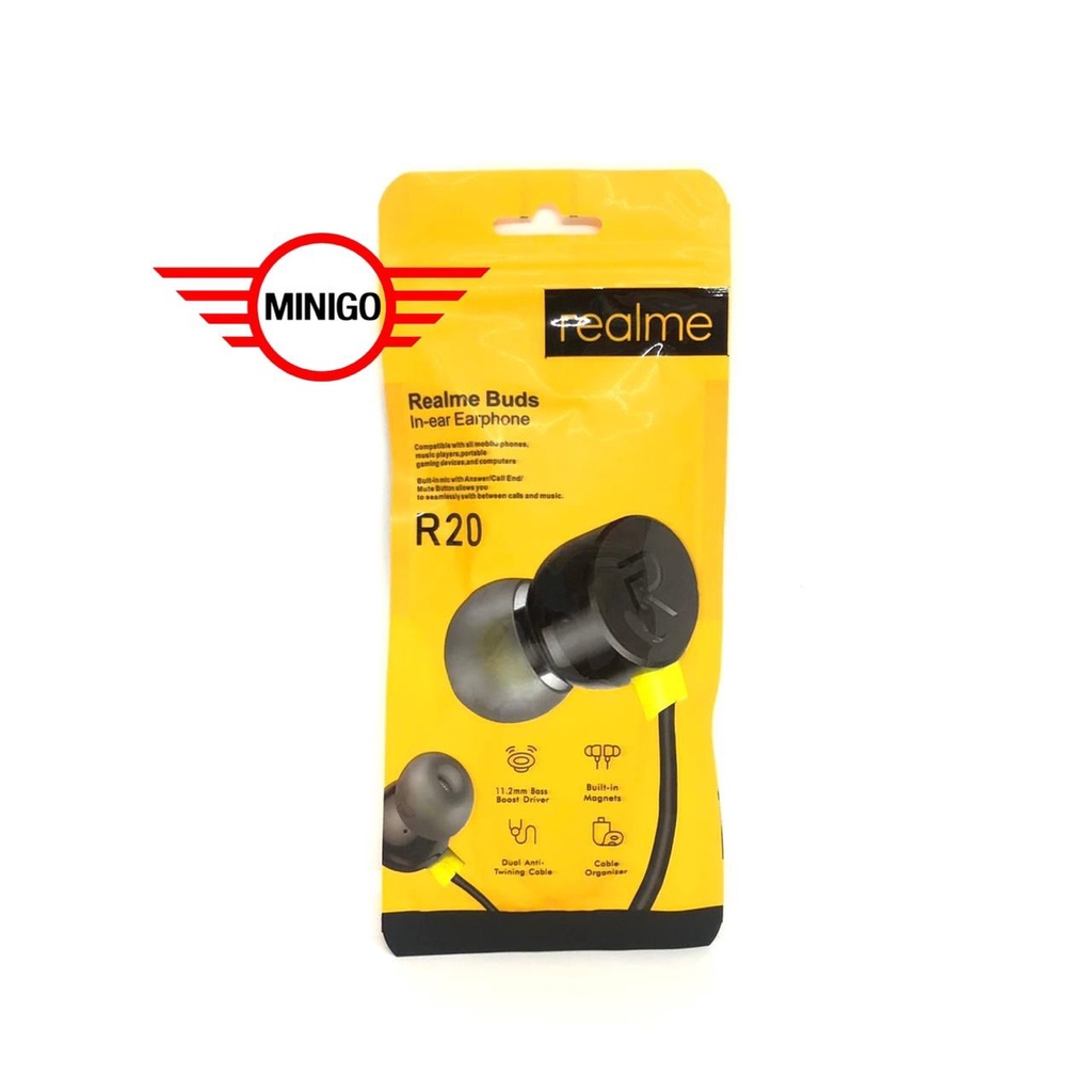 PROMO HANDSFREE REALME BUDS R40 ORIGINAL SOUND R-40 /R20/R38/R92EARPHONE STEREO IN EAR HEADSET