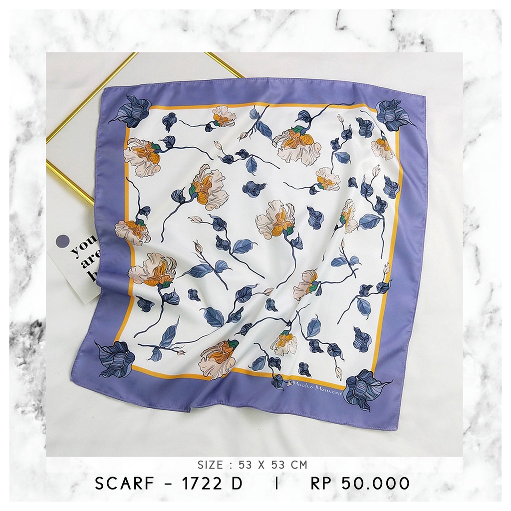 SCARF / SYAL KOREA / NECK SCARF  (SIZE 53 X 53)-1722 D