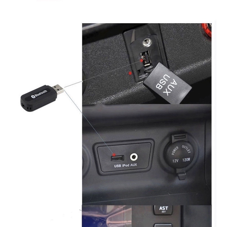 MIINII Car Bluetooth CK02 Wireless Receiver Audio Musik To USB Stereo Music