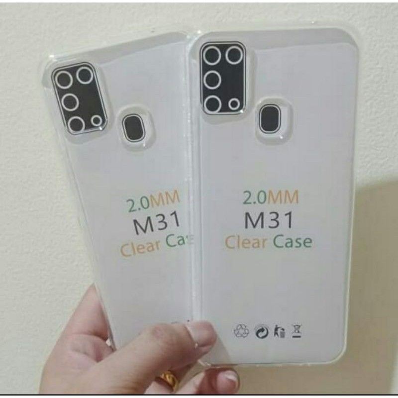 Softcase Case Bening Clear Case Sillikon Kondom Transparan Pelindung HP Samsung M31 M02S bening