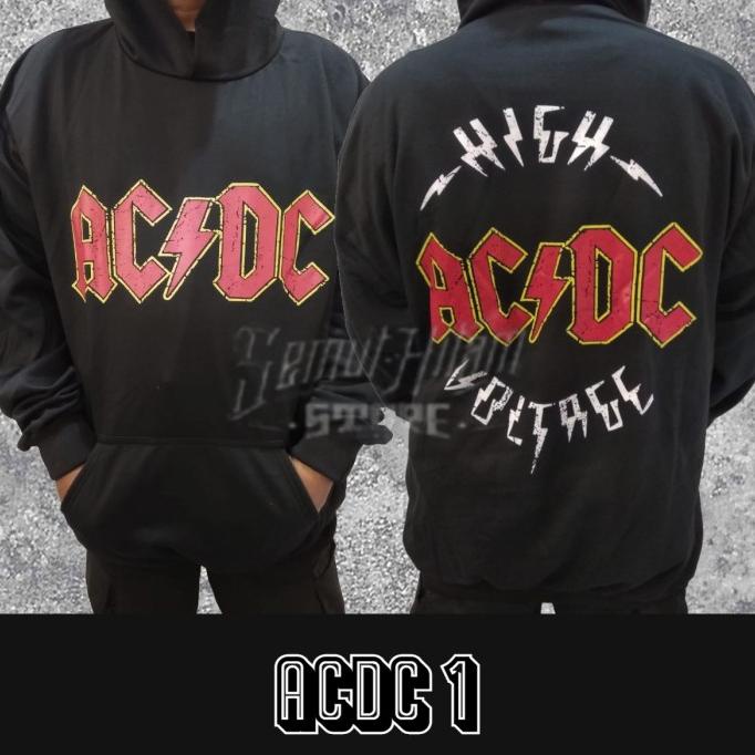Sweater Hoodie Pullover ACDC HIGH VOLTAGE Musik Metal Prapatan Rebel