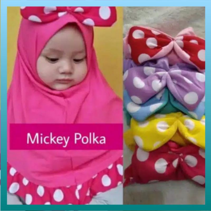 Jilbab Bayi Mickey Polka