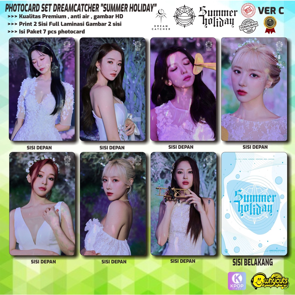 PHOTOCARD SET DREAMCATCHER PREMIUM // SUMMER HOLIDAY // FULL PACK // DUA SISI PRINT &amp; LAMINASI