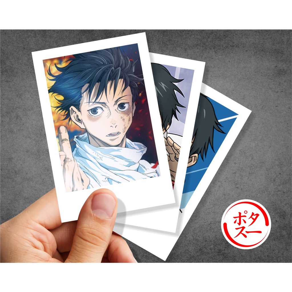 Koleksi Polaroid Anime Jujutsu Kaisen D - Itadori Fushiguro Kugisaki Gojo Sukuna Maki Inumaki Nanami Yuuta - Poster