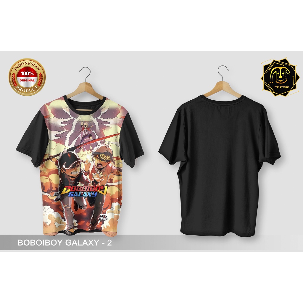 [ BAYAR DI TEMPAT ] BAJU PRINTING GAMBAR BOBOIBOY GLX 2 -  KAOS DISTRO ORIGINAL GAMBAR KARTUN ANIMAS