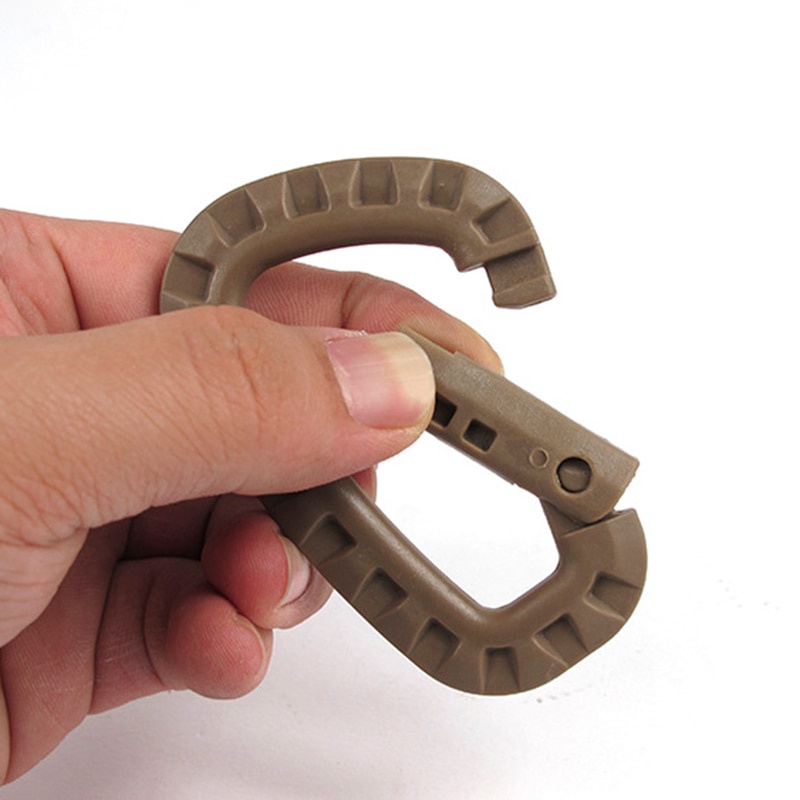 Carabiner D-Ring Taktis Ringan Untuk Gantungan Kunci / Tas Backpack / Climbing