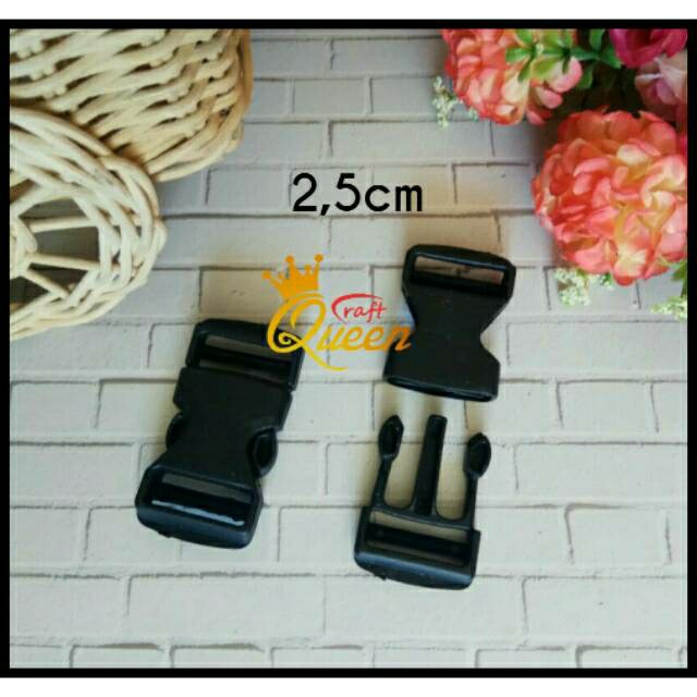 (1pc) Kuncian Sodok/buckle Plastik 2,5cm