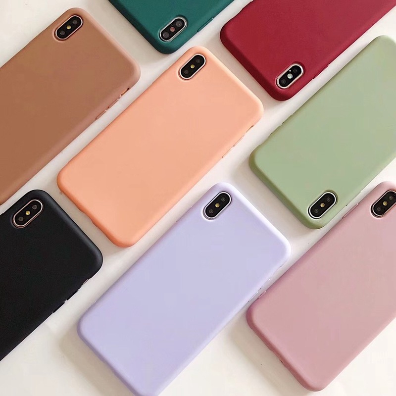 Kualitas tinggi soft matte tutup pelindung untuk iPhone 11 Pro Max i6 6S i7 8Plus X XS Max XR SE2 tutup pelindung