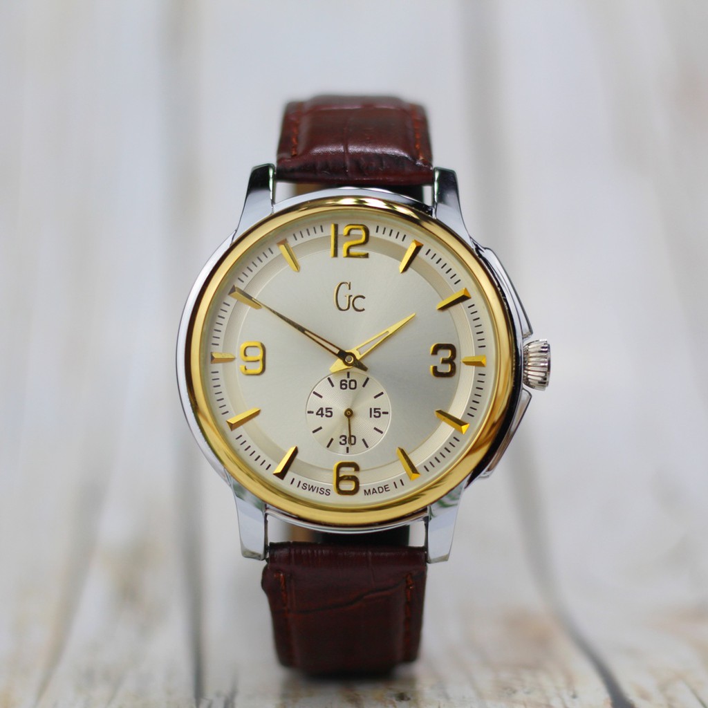 JAM TANGAN PRIA GC 4064 DETIK BAWAH TALI KULIT M158