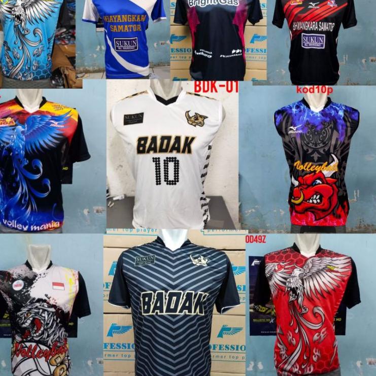 ❋ kaos voli jersey / kaos voli proliga / baju voli printing badak ♩