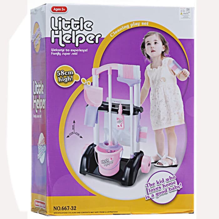 Mainan Little Helper Cleaning Set Trolley / Mainan Sapu-Sapuan | Shopee