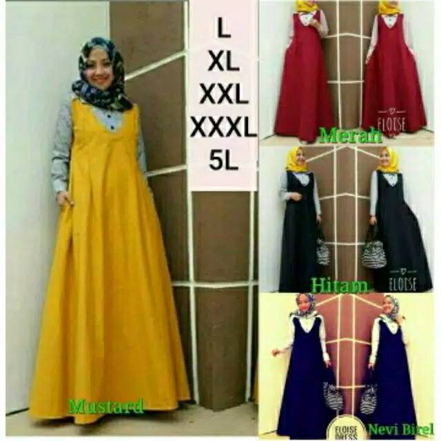 Gamis simple murah big size ukuran besar jumbo xl xxl sampai 5L