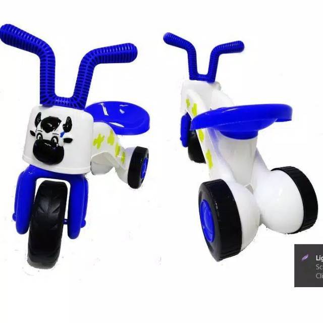 Mainan sepeda sapi anak dorong
