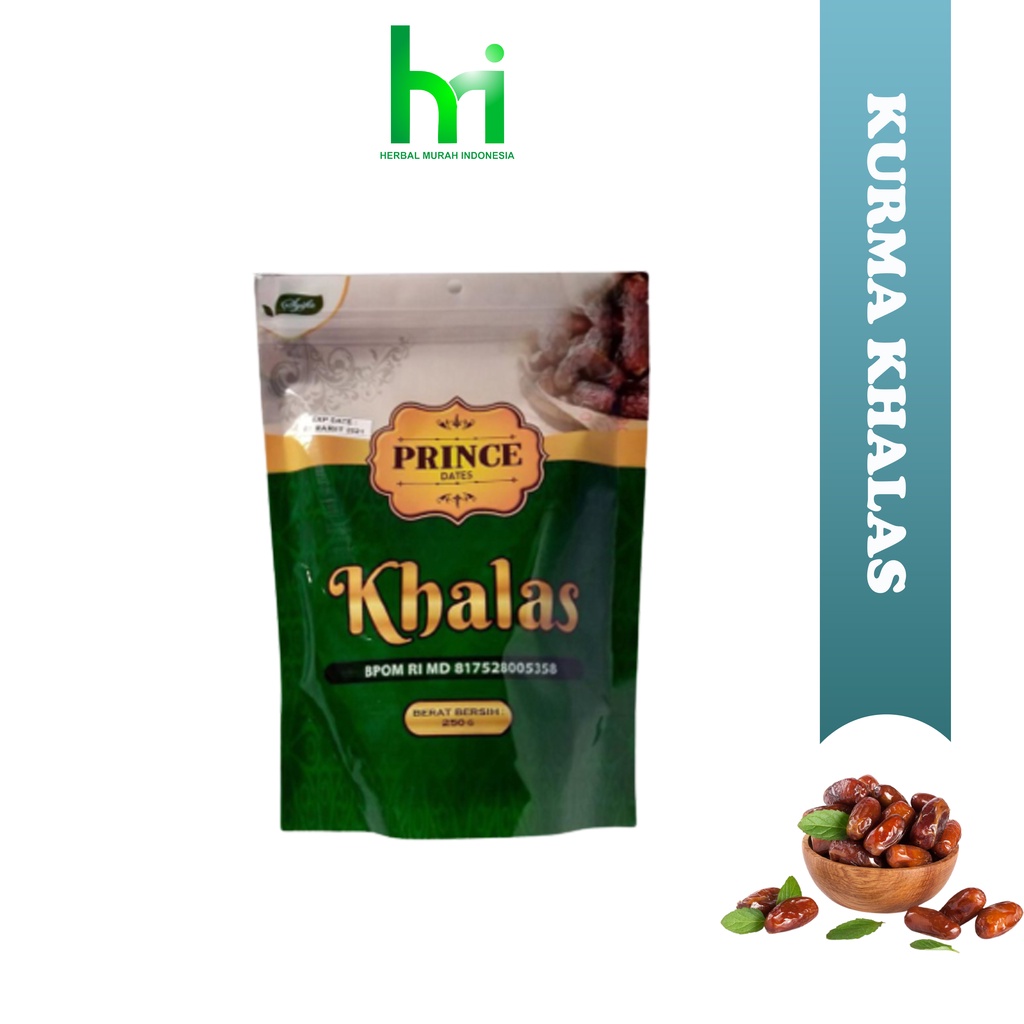 

Kurma Prince Dates Khalas 250gr & 500gr - Kurma Lembut Khalas