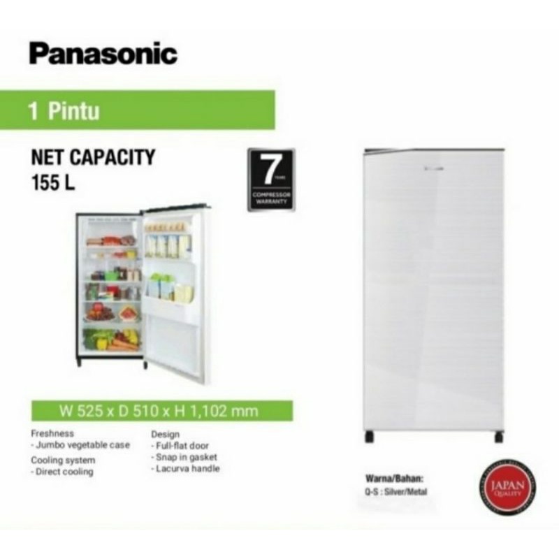 Kulkas Panasonic 1 pintu NR AF 171
