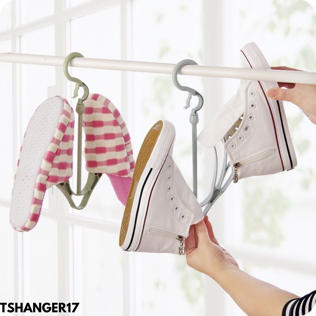 HANGER SEPATU SANDAL GANTUNGAN JEMURAN IMPORT PASTEL TSHANGER17