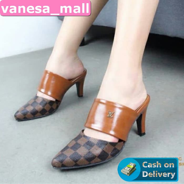 8365Sz Heels / Hels Wanita Import Batam W7747 Cantik Import Real  QB181 High Heels Lv Kotak F07 Ta
