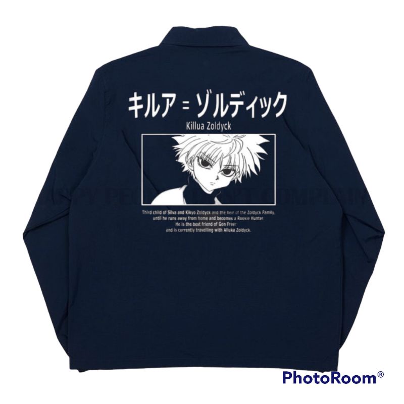 jaket coach animeHxH Killua Zoldyck Black