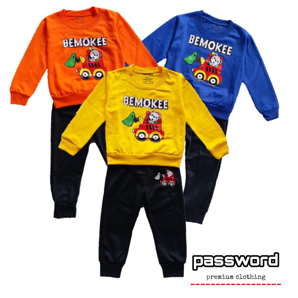 HappyOliver PASSWORD BEMOKEE Setelan anak 1 - 7 Tahun Baju Anak BerKualitas